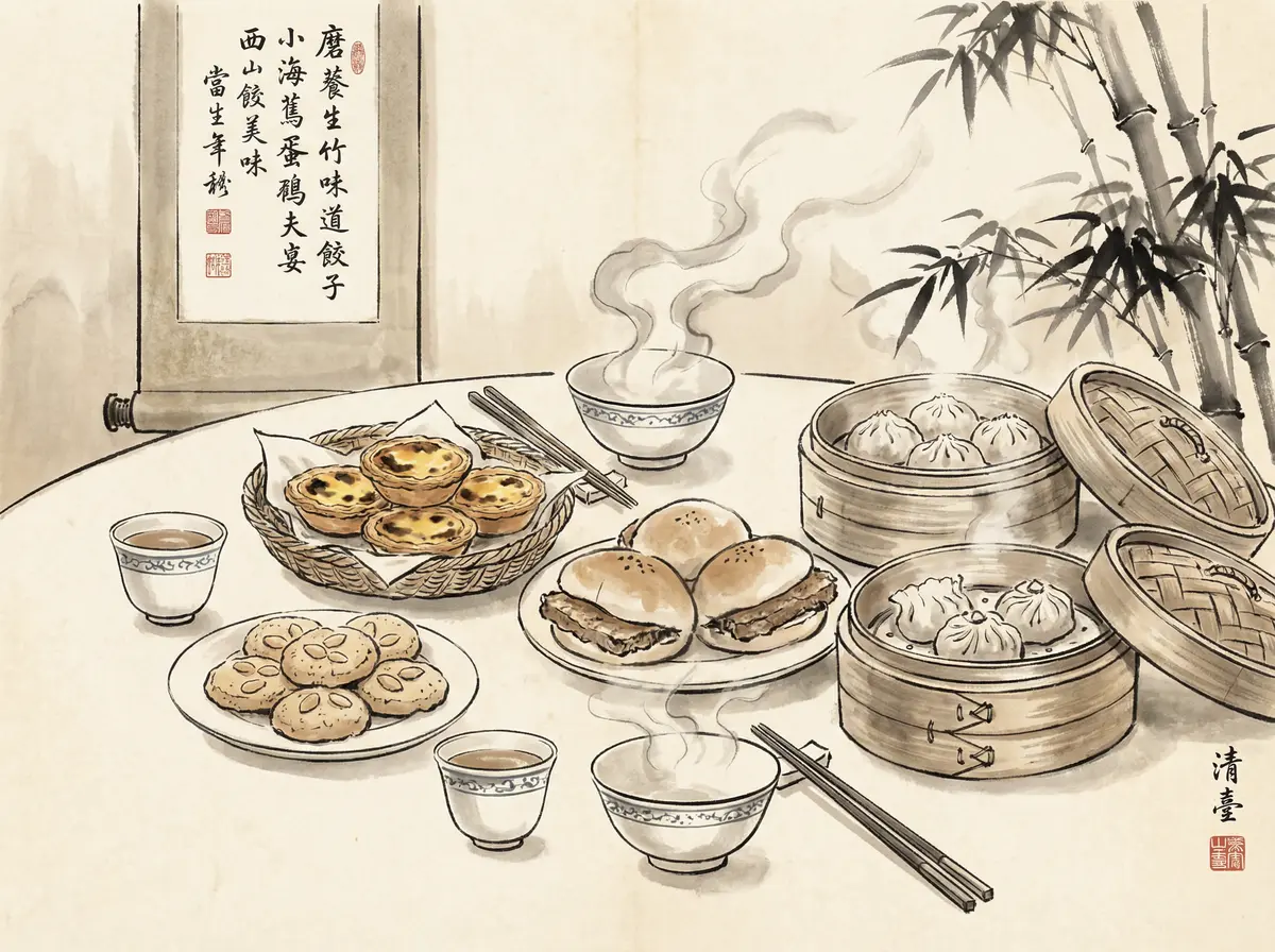 澳门六合彩推荐澳门传统美食水墨画风格